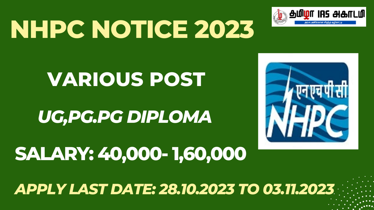 You are currently viewing National Hydroelectric Power Corporation Recruitment 2023 – Various Post – Salary Up to Rs.1,60,000